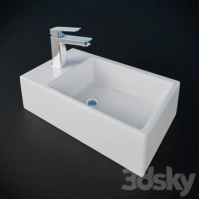 Ideal Stadart STRADA asymmetric washbasin 3D Model