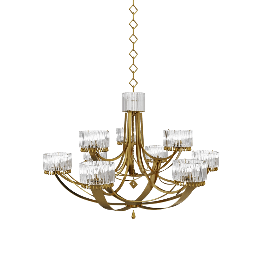 IDL Italian Design Lighting – Chandelier Crystal Blade 512 6+3 3D Model