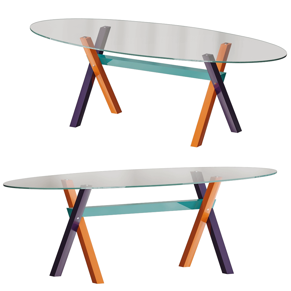 IFT – Table Cristallo Tablas Ovale 3D Model IFT – Table Cristallo Tablas Ovale 3D Model