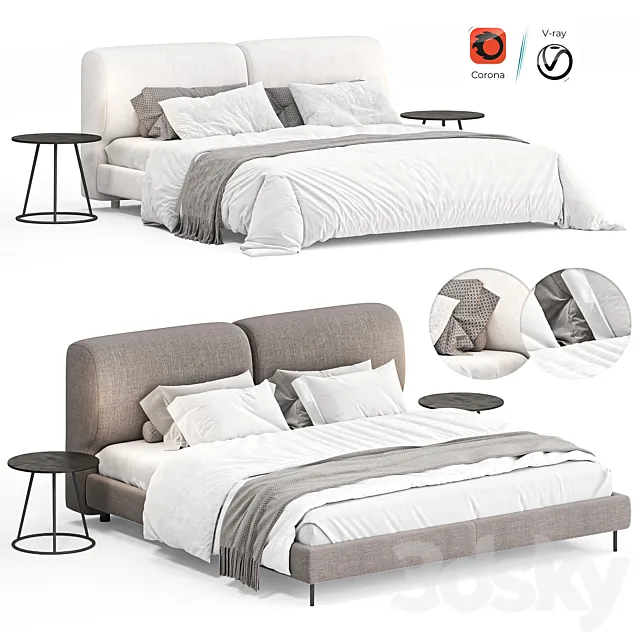 Igea Bed by Paola Zani 3D Model Igea Bed by Paola Zani 3D Model