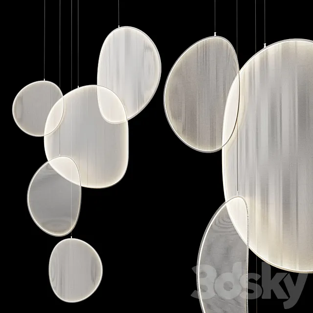 iiii 09 led fabric pendant lamp 3D Model