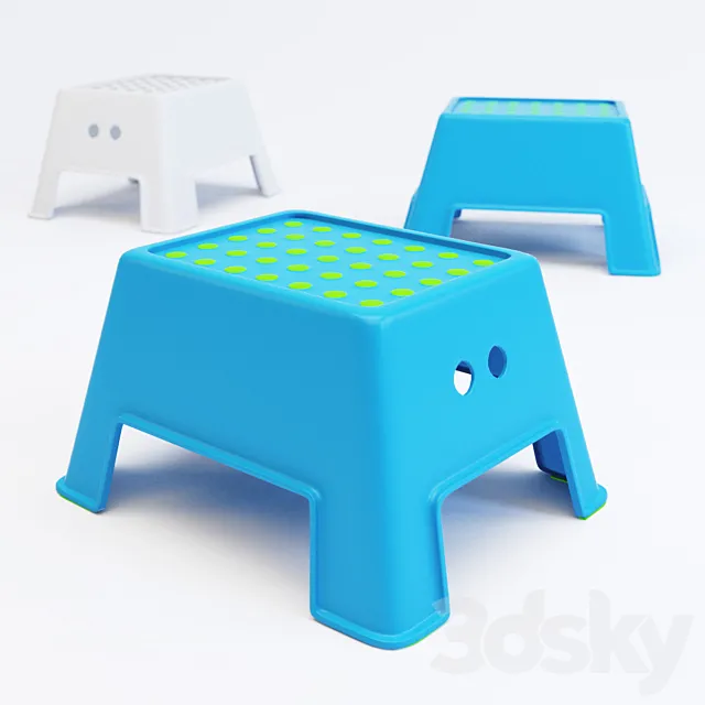 Ikea _ Bolmen step stool 3D Model Ikea _ Bolmen step stool 3D Model