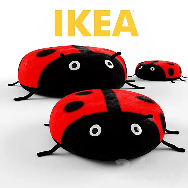 IKEA _ Pouffe Ladybug 3D Model