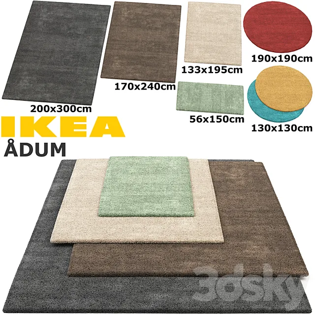 IKEA ADUM (Odum) RUG SET 3DModel IKEA ADUM (Odum) RUG SET 3DModel