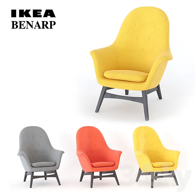Ikea armchair BENARP 3D Model