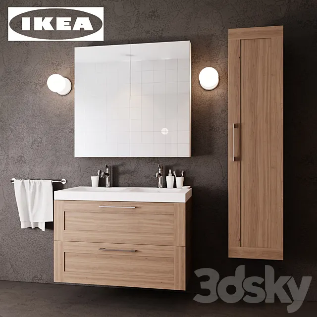 Ikea bathroom furniture set 3DModel Ikea bathroom furniture set 3DModel