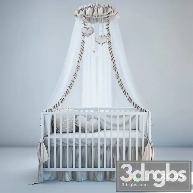 Ikea Bed Nursery 3D Model Download