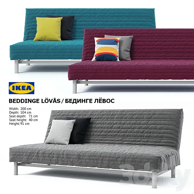 Ikea BEDDINGE LOVAS sofa-bed _ BEDINGE L?VOS Sofa Bed 3DModel Ikea BEDDINGE LOVAS sofa-bed _ BEDINGE L?VOS Sofa Bed 3DModel