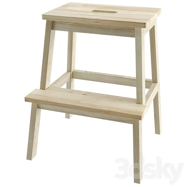 Ikea BEKVEM Stool-ladder 3D Model Ikea BEKVEM Stool-ladder 3D Model