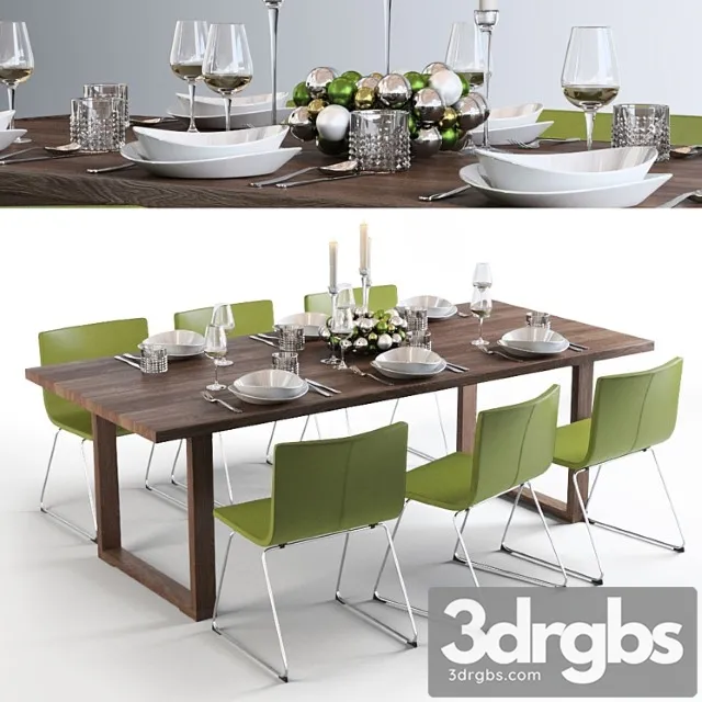 Ikea bernhard mörbylånga dining set 2 3D Model Download