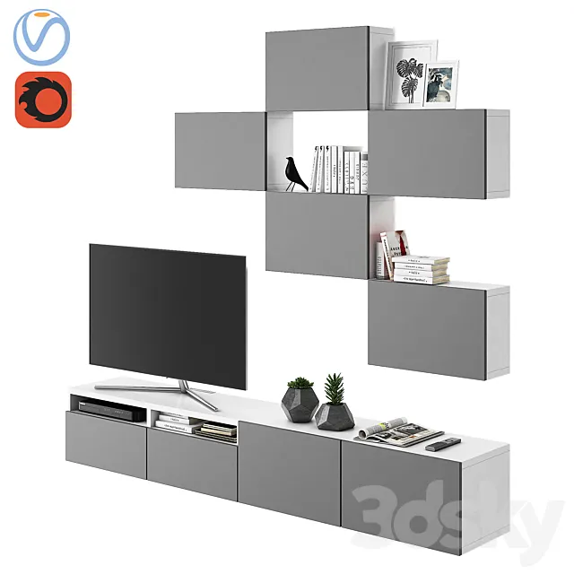 Ikea Besta 02 3D Model Ikea Besta 02 3D Model