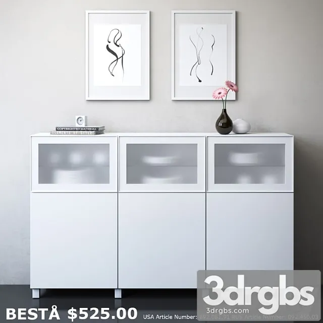 Ikea besta storage 2 3D Model Download