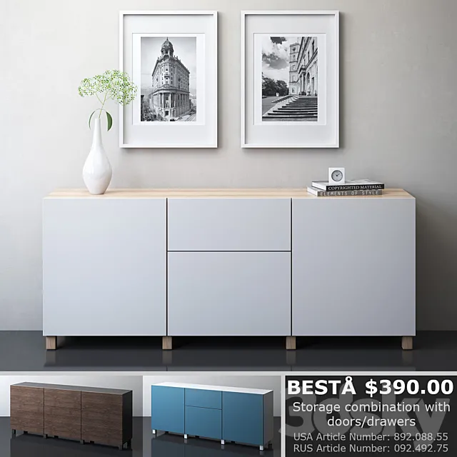IKEA BESTA Storage combination with drawers 3DModel IKEA BESTA Storage combination with drawers 3DModel