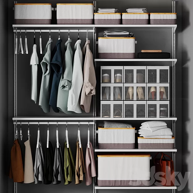 ikea BOAXEL BOXEL wardrobe RABBLA RABLA Box with lid clothes shirts 3D Model Free Download