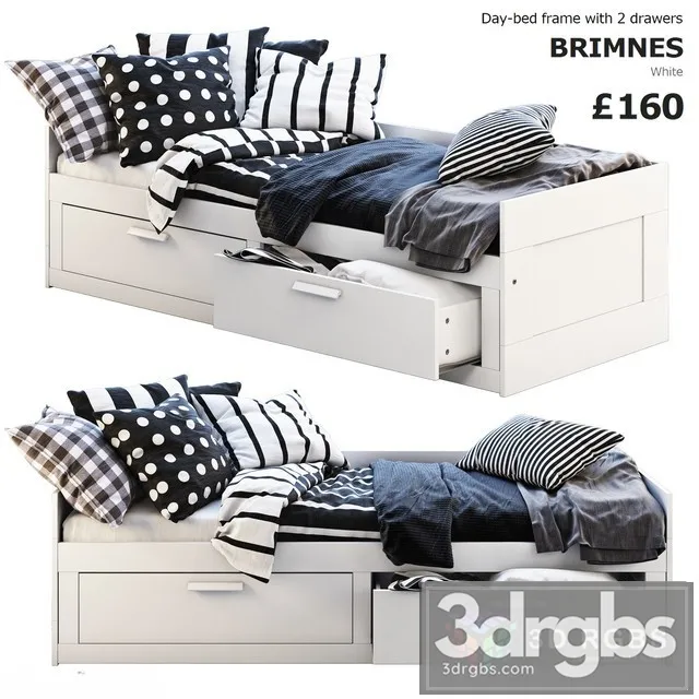 Ikea Brimnes 3 3D Model Download