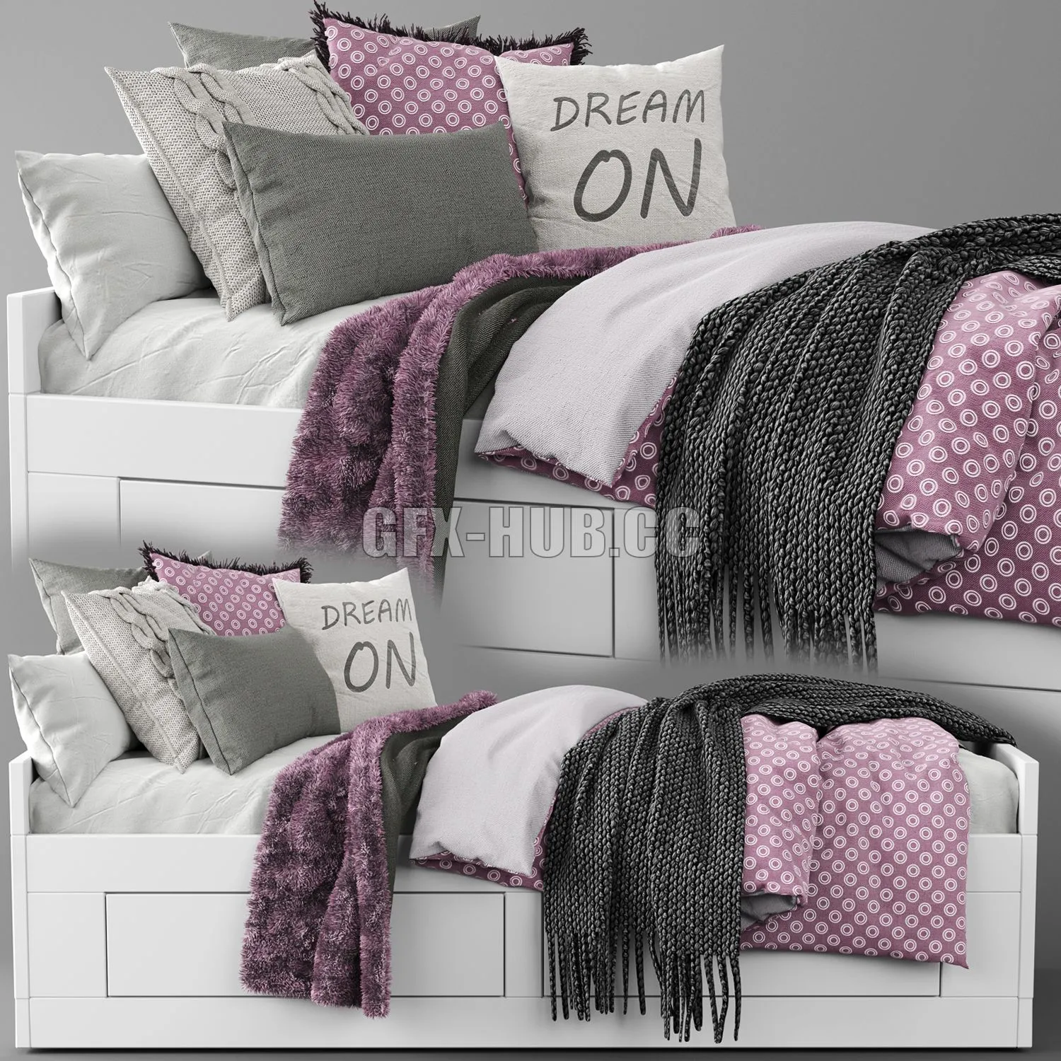 Ikea Brimnes Bed 3D Model