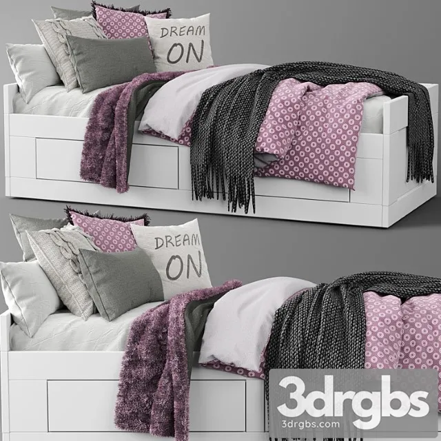 Ikea Brimnes Bed 3D Model Download