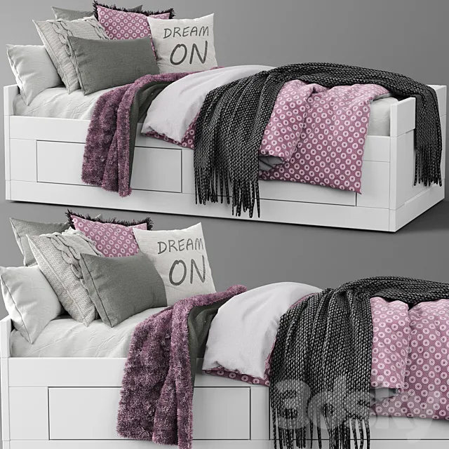 Ikea Brimnes Bed 3DModel Ikea Brimnes Bed 3DModel