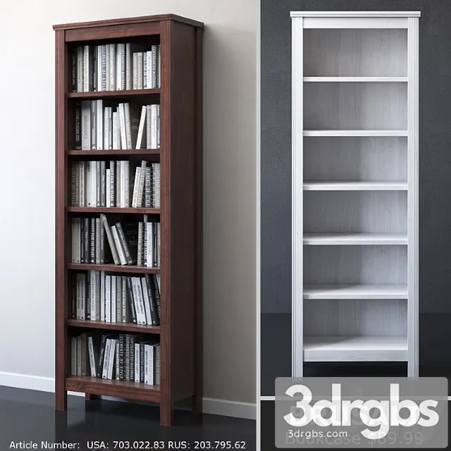 Ikea brusali bookcase 2 3D Model Download