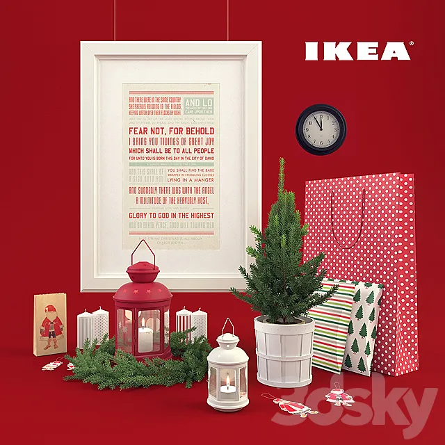 IKEA Christmas decor 3DModel IKEA Christmas decor 3DModel