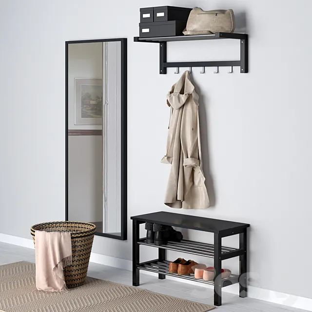 Ikea Chusig and Slothes set 3D Model Ikea Chusig and Slothes set 3D Model