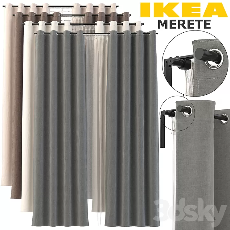 IKEA CURTAINS (MERETE REKKA) 3D Model