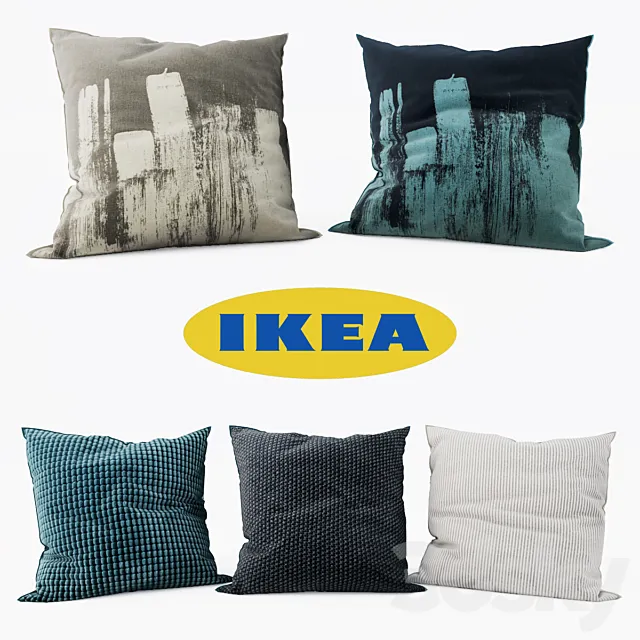 IKEA – Decorative Pillows set 1 3D Model IKEA – Decorative Pillows set 1 3D Model
