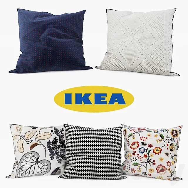 IKEA – Decorative Pillows set 10 3D Model IKEA – Decorative Pillows set 10 3D Model