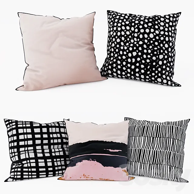 IKEA – Decorative Pillows set 12 3D Model IKEA – Decorative Pillows set 12 3D Model