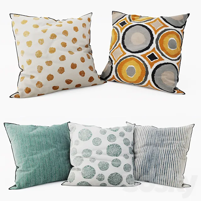IKEA – Decorative Pillows set 13 3D Model IKEA – Decorative Pillows set 13 3D Model