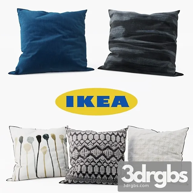 Ikea Decorative Pillows Set 9 3D Model Download Ikea Decorative Pillows Set 9 3D Model Download