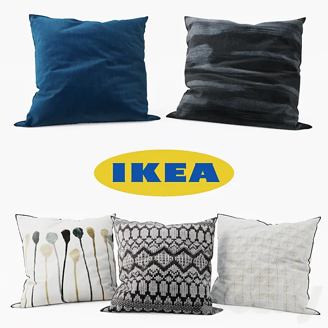 IKEA – Decorative Pillows set 9 3D Model IKEA – Decorative Pillows set 9 3D Model