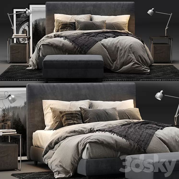 Ikea Dunvik Bed 3D Model