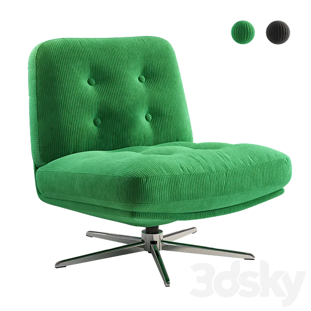IKEA DYVLINGE Anti-stress swivel chair 3D Model IKEA DYVLINGE Anti-stress swivel chair 3D Model