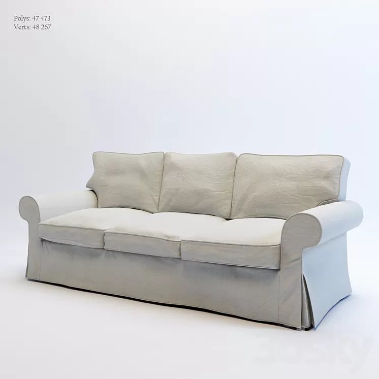 Ikea \/ Ektorp Three-seat sofa 3D Model