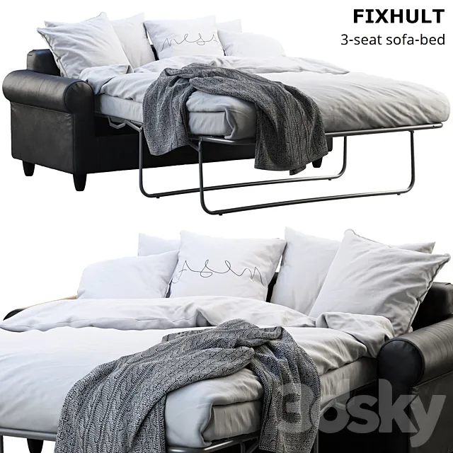Ikea Fixhult sofa-bed 3D Model Ikea Fixhult sofa-bed 3D Model