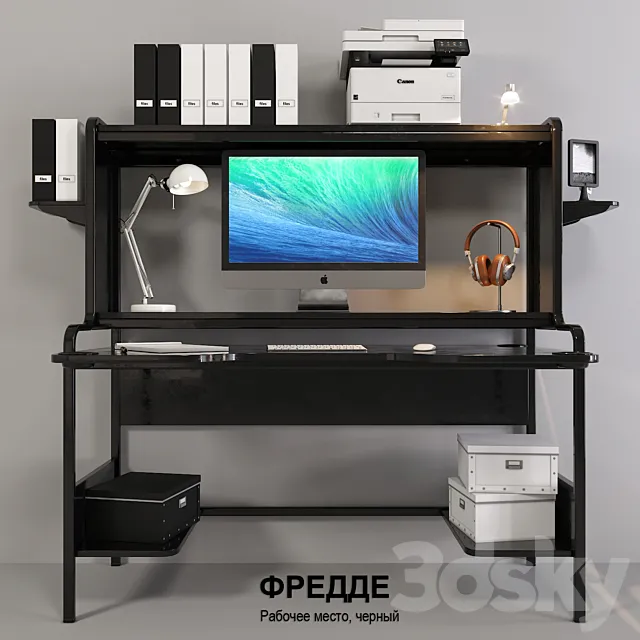 IKEA Fredde Workstation 3D Model