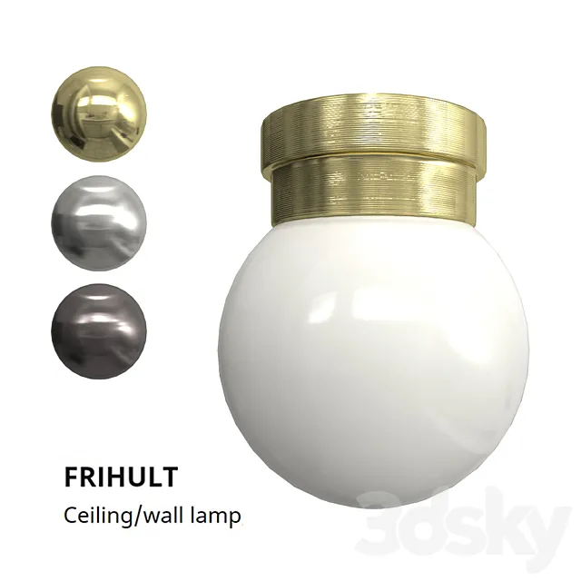 IKEA FRIHULT ceiling wall lamp 3D Model IKEA FRIHULT ceiling wall lamp 3D Model