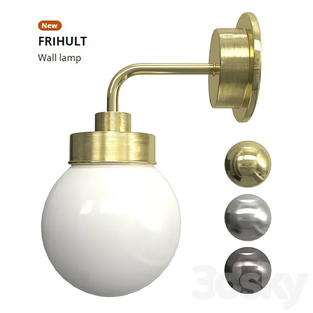 IKEA FRIHULT wall lamp 3D Model IKEA FRIHULT wall lamp 3D Model