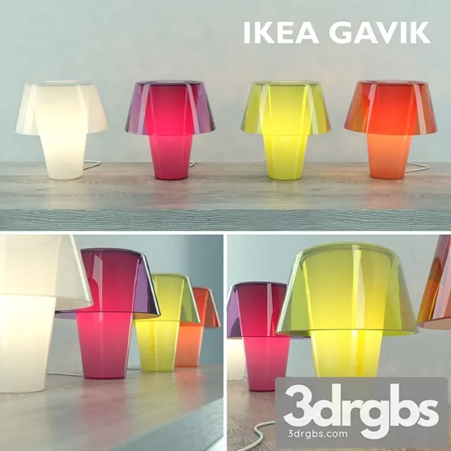 Ikea Gavik Lamp Set 3D Model Download