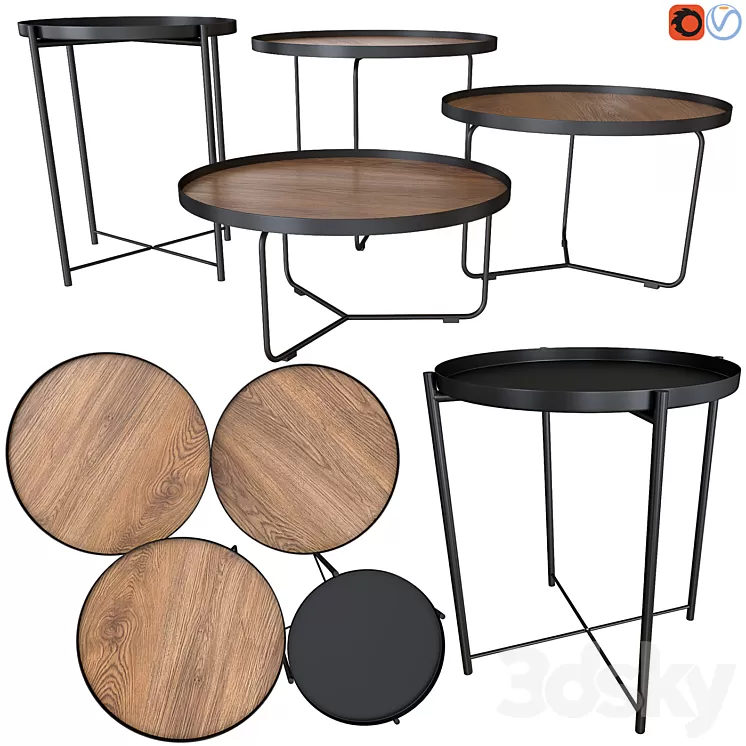 IKEA GLADOM. Cattelan italia billy wood 3D Model IKEA GLADOM. Cattelan italia billy wood 3D Model