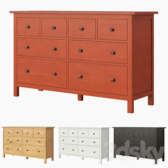 IKEA HEMNES 8-drawer dresser 3DModel IKEA HEMNES 8-drawer dresser 3DModel