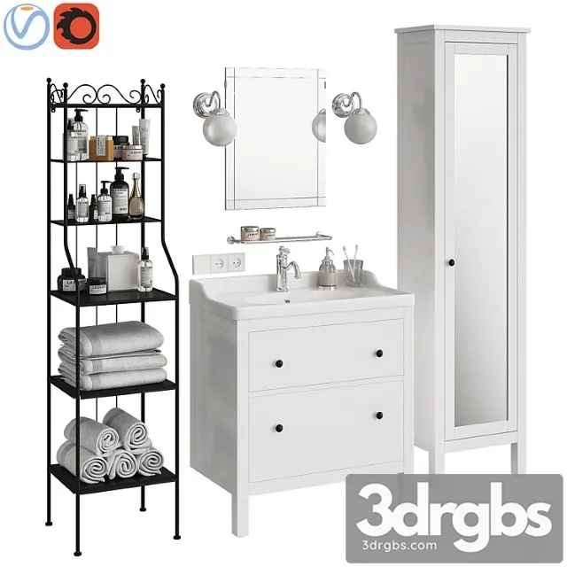 Ikea Hemnes Bathroom 3D Model Download
