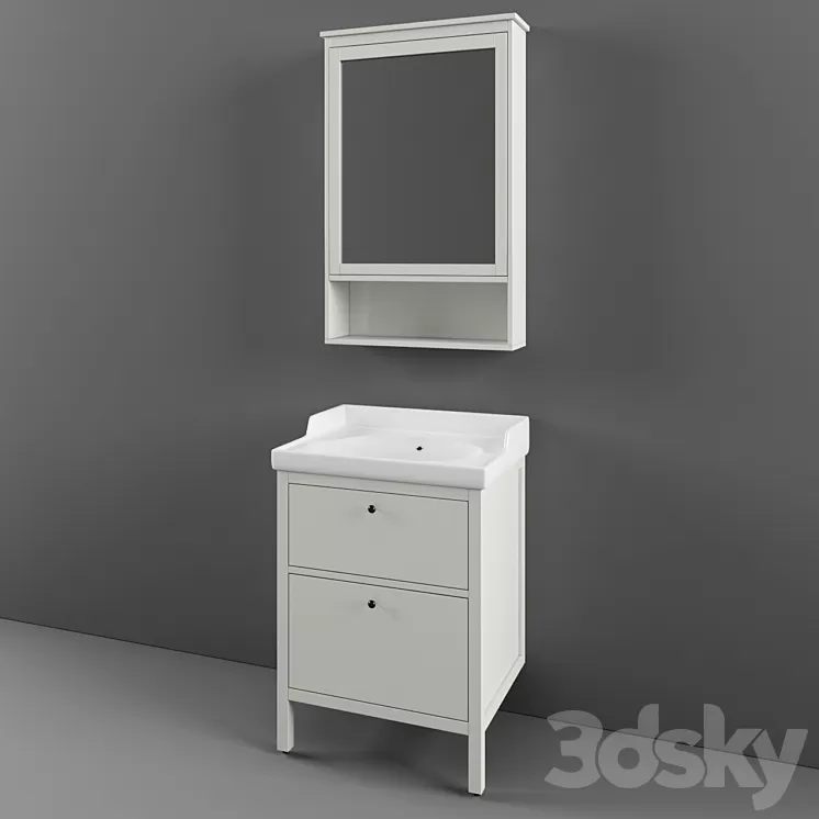 Ikea hemnes bathroom 3D Model Ikea hemnes bathroom 3D Model