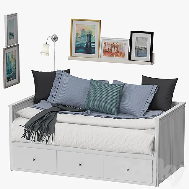 Ikea hemnes bed 3D Model Ikea hemnes bed 3D Model