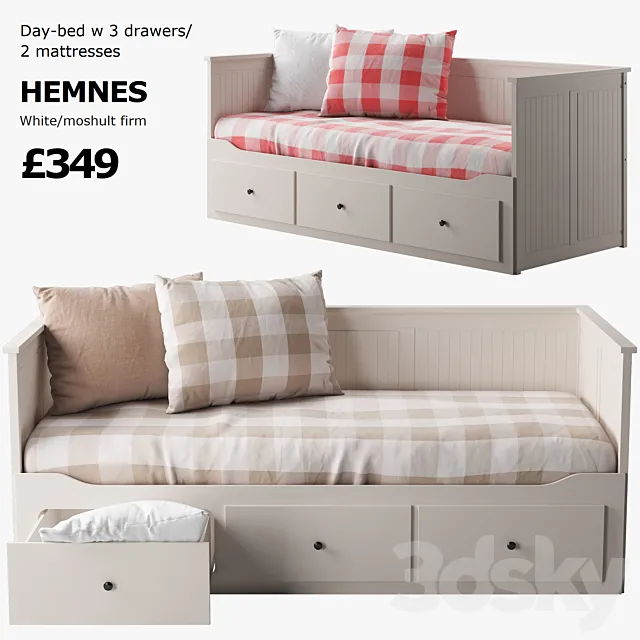 IKEA HEMNES bed_1 3DModel IKEA HEMNES bed_1 3DModel