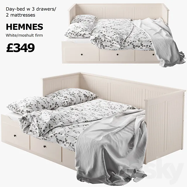 IKEA HEMNES bed_2 3D Model