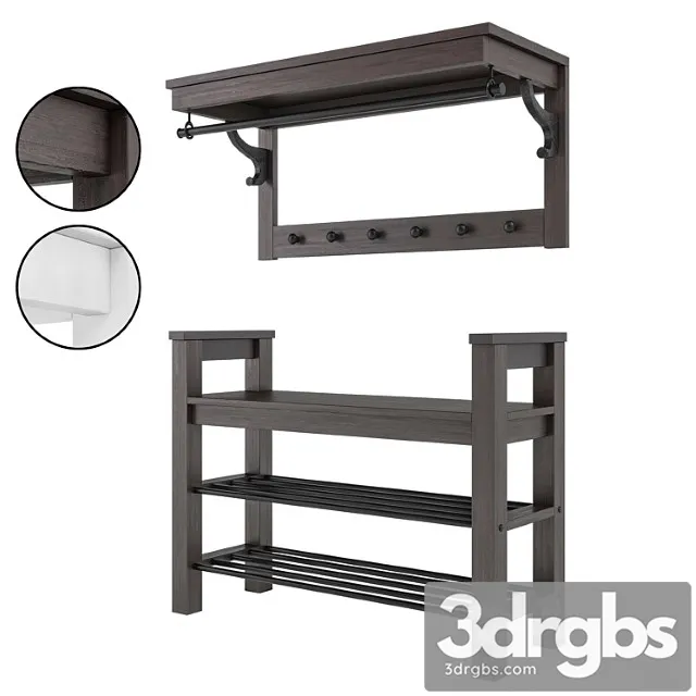 Ikea hemnes footwear bench 2 3D Model Download