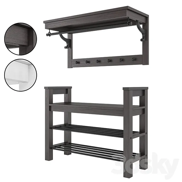 Ikea Hemnes Footwear Bench 3D Model