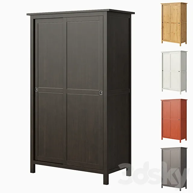 IKEA HEMNES Wardrobe with 2 sliding doors 3D Model